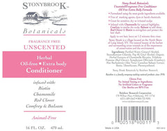 Stonybrook Unscented Conditioner texture ready to rinse for lightweight manageability.
