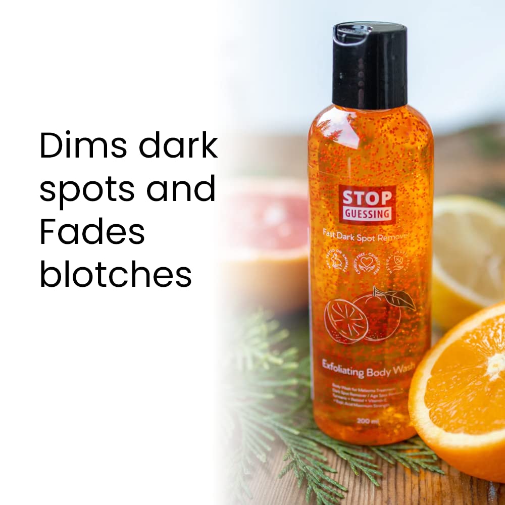 Stop Guessing BioFormula Select body-application depicts applying wash on skin