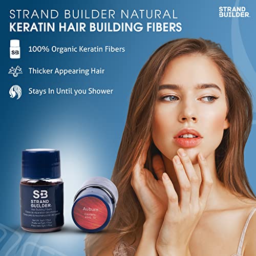 Strand Builder Hair Fibers finish creates a natural look on the scalp