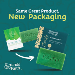 Strands of Faith Clarify bar for hands and hair use provides daily moisture.