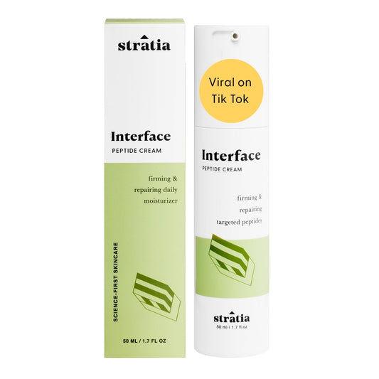 Stratia Interface bottle with pump for easy, precise application