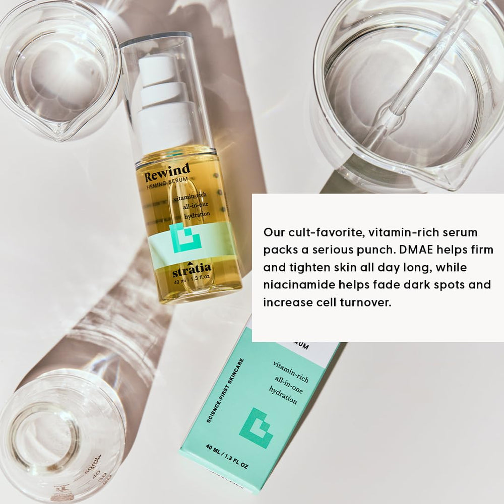 Stratia Rewind serum hydration with hyaluronic acid for lasting moisture