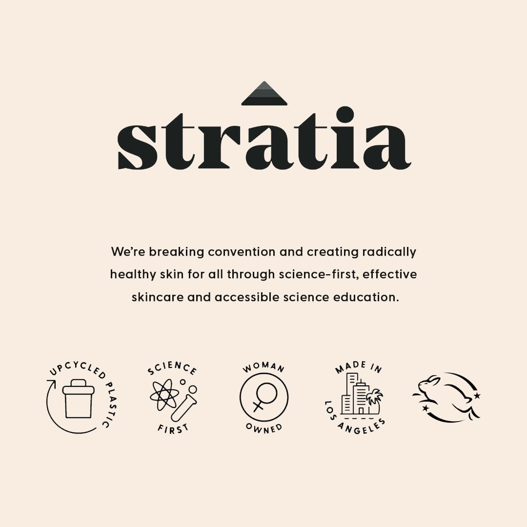 Stratia Rewind serum packaging emphasizing premium design