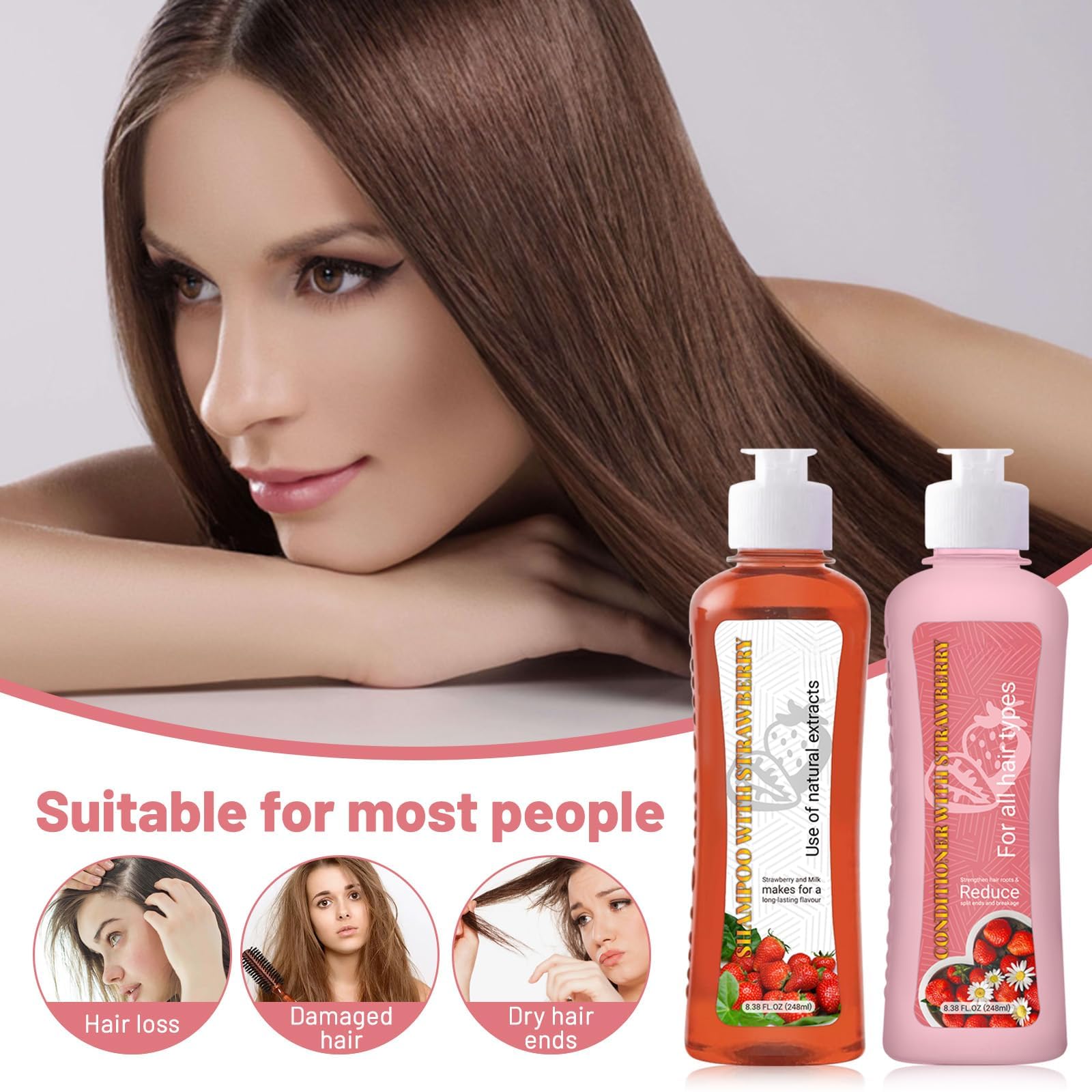 Strawberry & Milk Set fragrance presenting a subtle fruity aroma that lasts.
