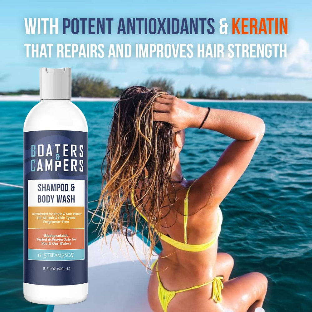STREAM 2 SEA keratin and panthenol protect color-treated hair outdoors