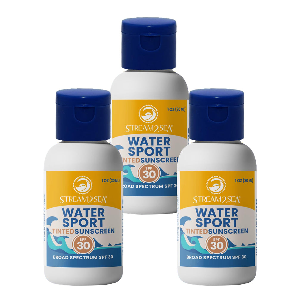 STREAM 2 SEA SPF 30 tinted sunscreen travel 3-pack for trips