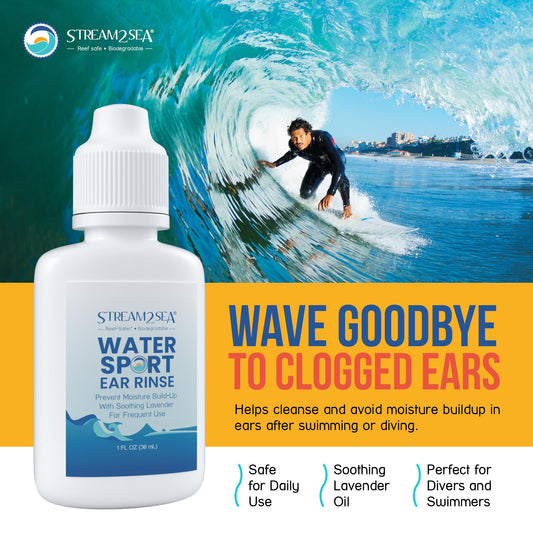 Stream2Sea ear drops dropper application for comfortable swimmers' ear care
