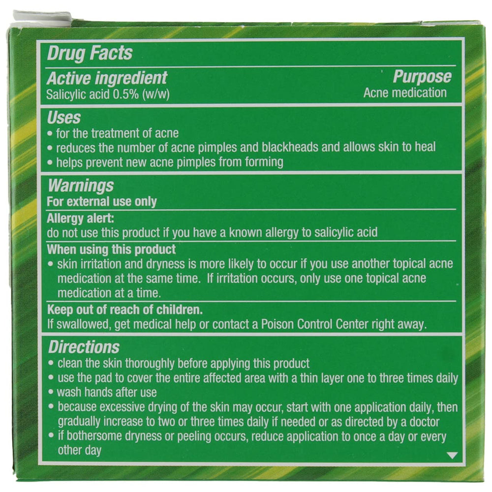 Stridex Aloe soothing pad in use for sensitive skin.