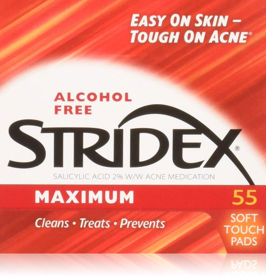 Stridex Stri-dex Pads Maximum Strength 3-pack with 55 pads for blemish care