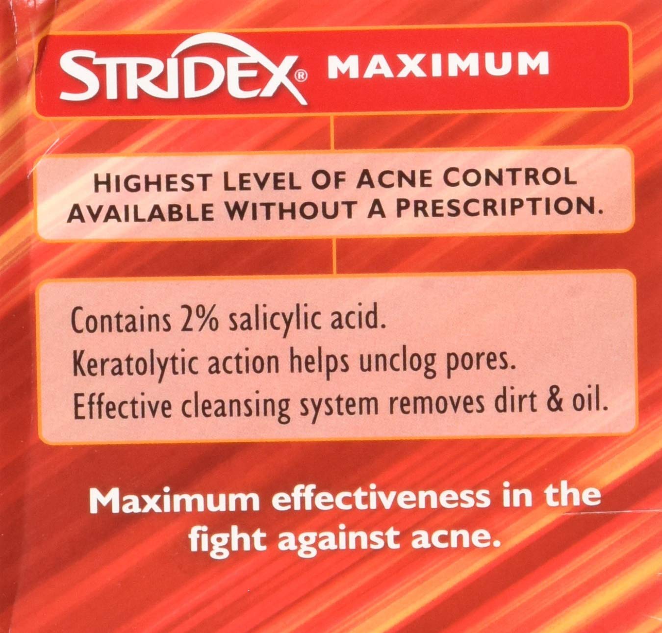 Stridex packaging on shelf signals easy-to-use skincare routine