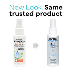 Studex Advanced 2-in-1 aftercare spray bottle cap close-up for quick cleansing