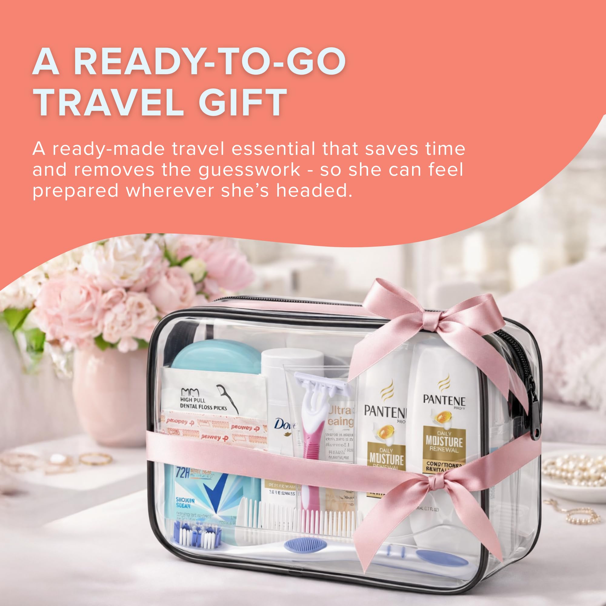 Gift-ready presentation ideal for gifting travel kits.