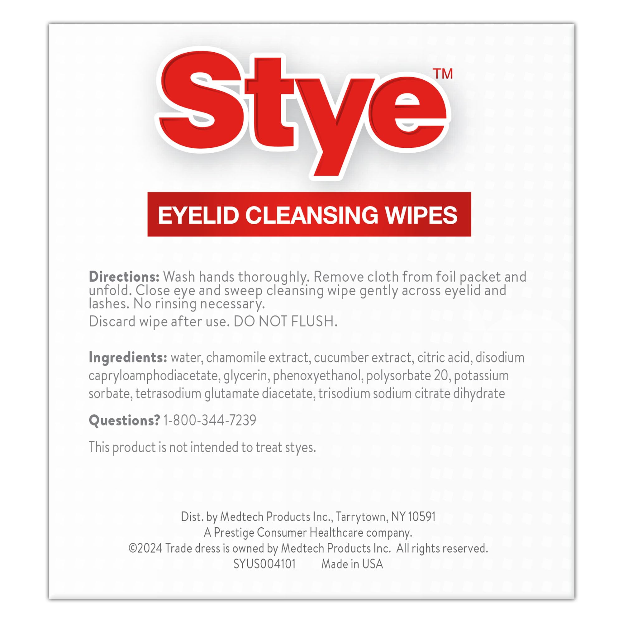 Stye eyelid wipes after pollen exposure for a clean feeling.