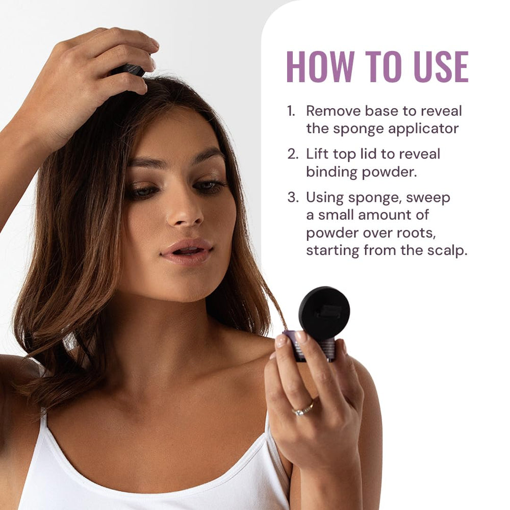 STYLE EDIT dust-free application for clean, precise root coverage.