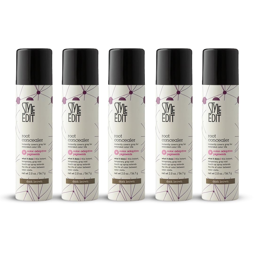 STYLE EDIT Root Concealer dark brown bottle for quick coverage