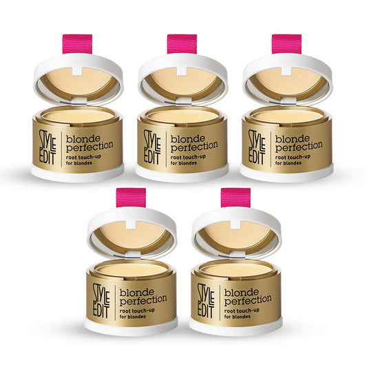Style Edit Root Touch Up Powder 5-pack in a compact case for on-the-go root refresh.