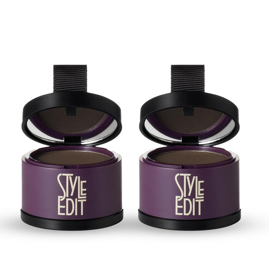 Style Edit Root Touch Up Powder provides natural dark brown root coverage.