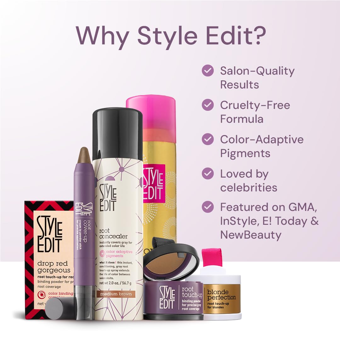Style Edit Root Touch Up Powder blends seamlessly with hair for a soft, natural result