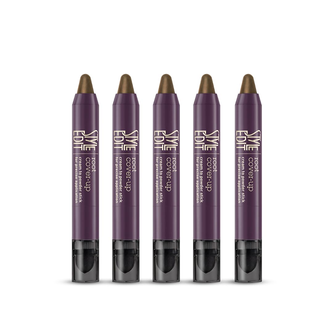 Style Edit Root Touch Up Stick demonstrates application for seamless gray root coverage
