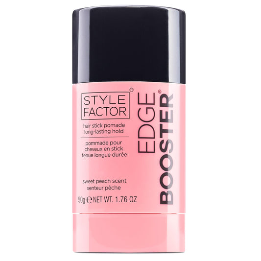 Style Factor Edge Booster bottle close-up showing strong hold
