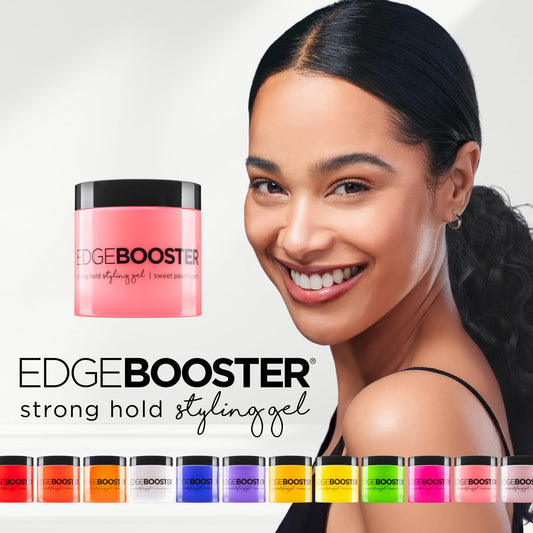 Style Factor EDGE BOOSTER dispense action illustrating smooth application and long lasting grip