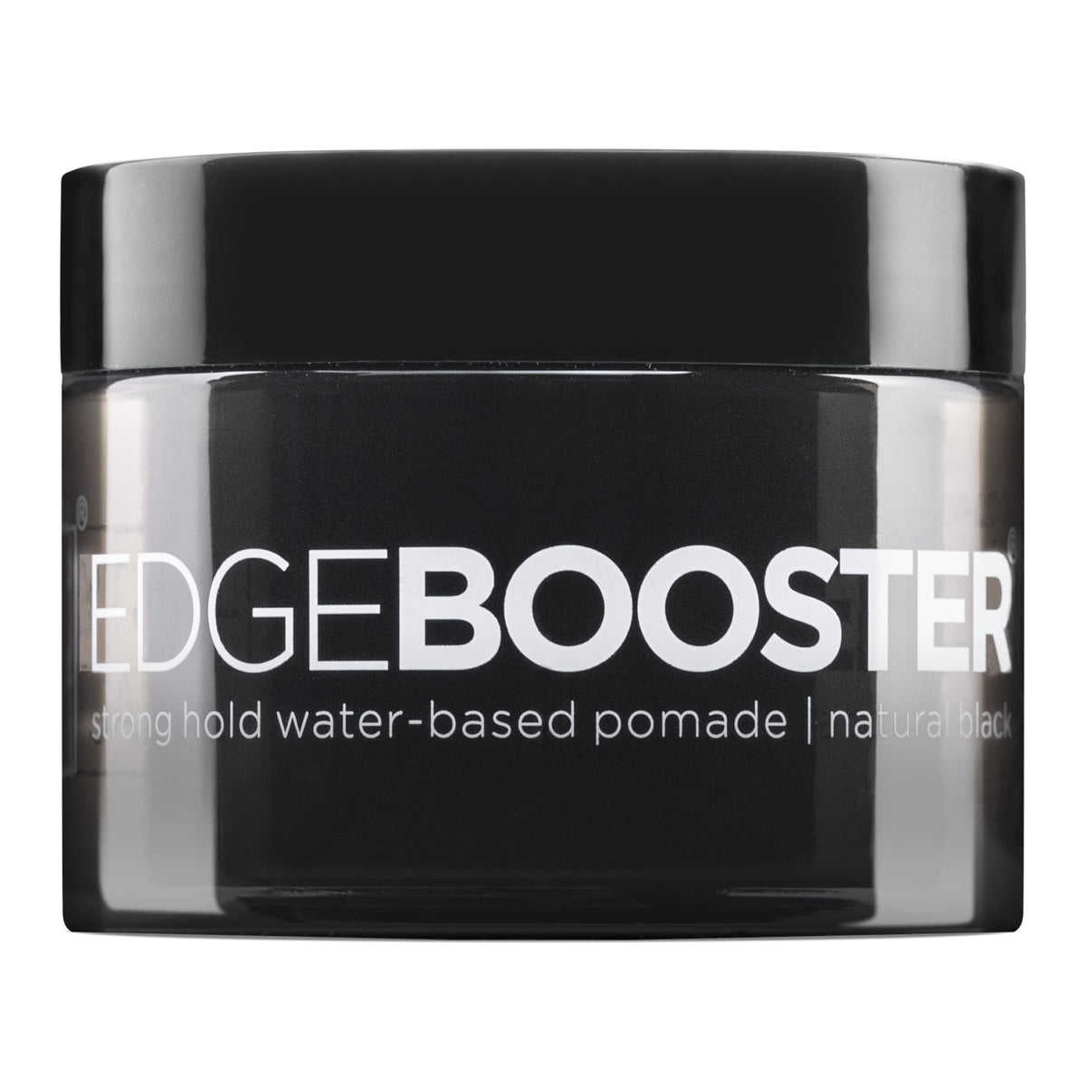 Style Factor Edge Booster Hideout pomade with black tint hides gray hairs for a fuller look.