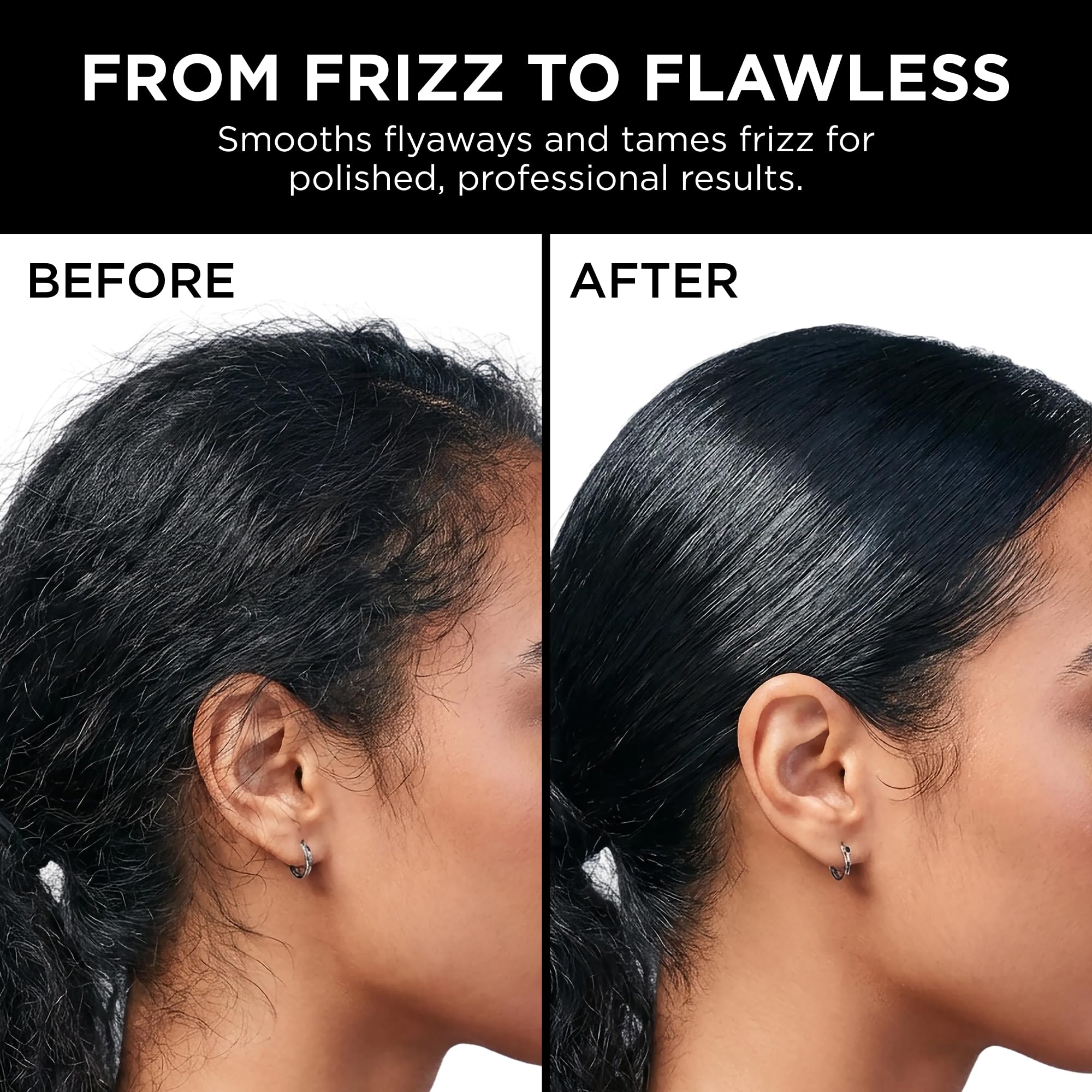 Style Factor EDGE BOOSTER application close-up showing smooth glide and control.