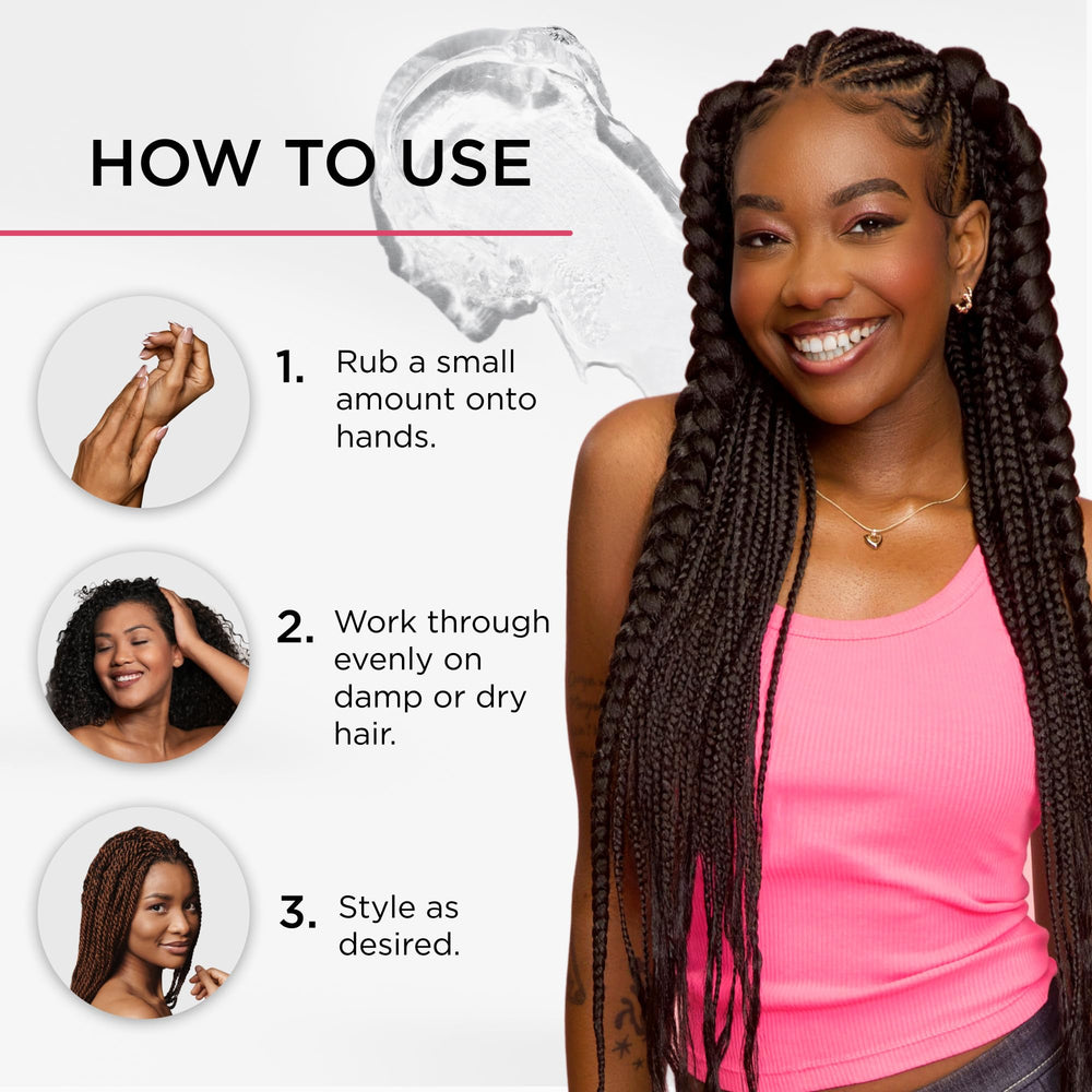 Style Factor Lock BOOSTER on edges delivers sleek, polished edge control for defined styles.