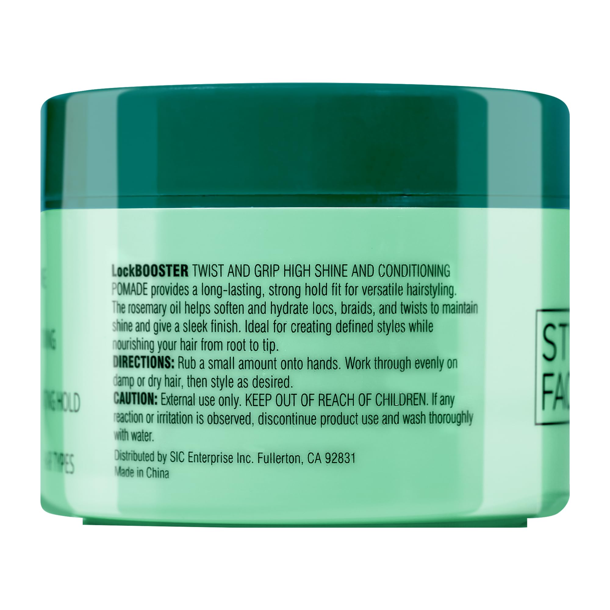 Style Factor Lock BOOSTER rosemary oil ingredient detail on label