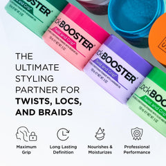 Style Factor Lock BOOSTER Twist & Grip being applied for smooth styling and defined twists.