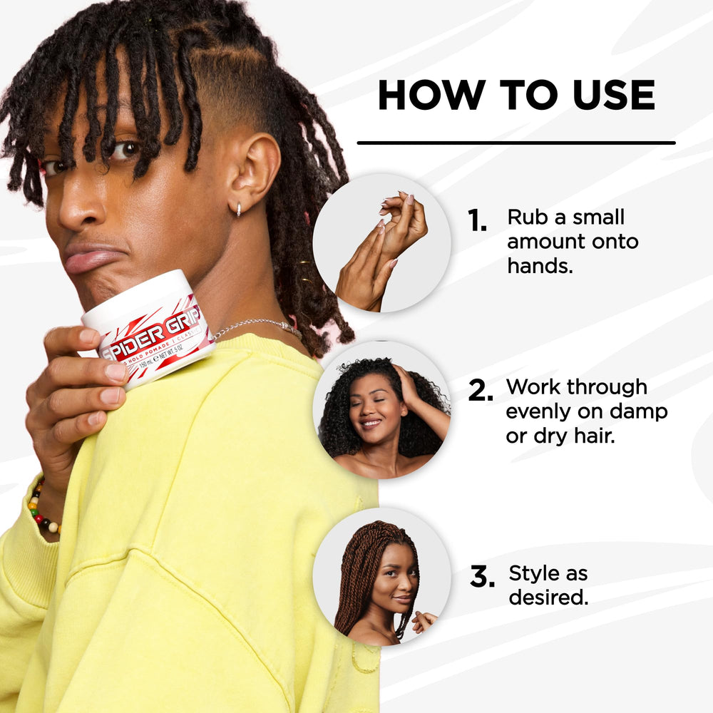 Braids styled with Style Factor Spider Grip pomade for lasting control