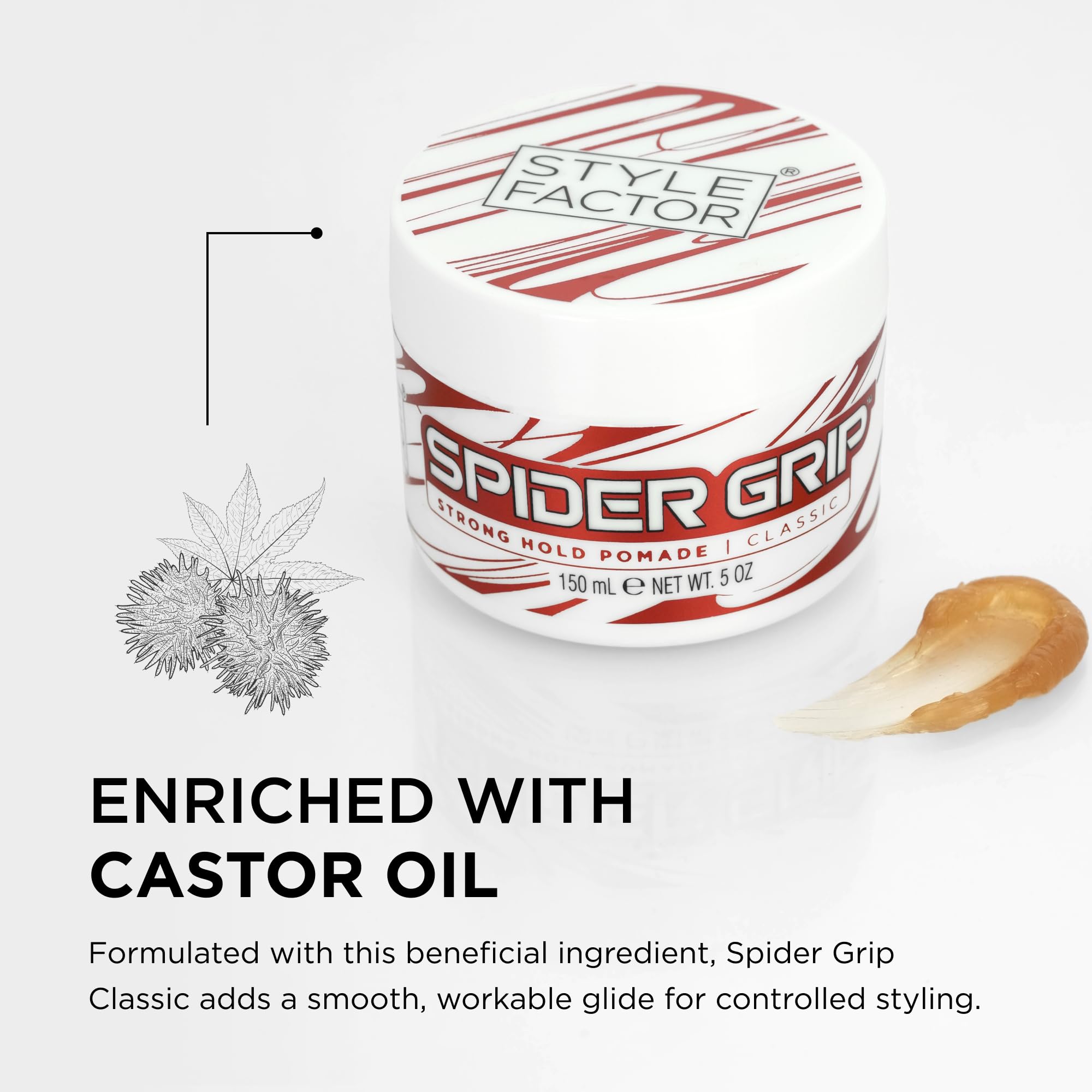 Dispensing Style Factor Spider Grip pomade for precise styling