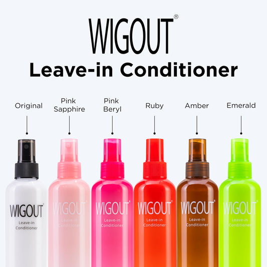 Style Factor Wigout spray nozzle in action for quick, even distribution.