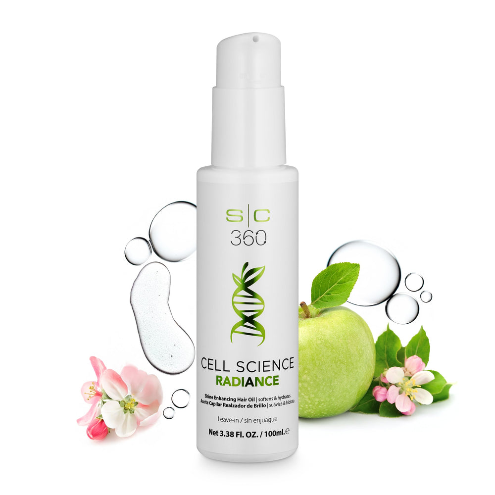 StyleCraft SC360 bottle with apple cell extract for vibrant shine.