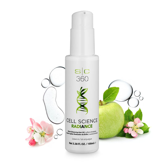StyleCraft SC360 bottle with apple cell extract for vibrant shine.
