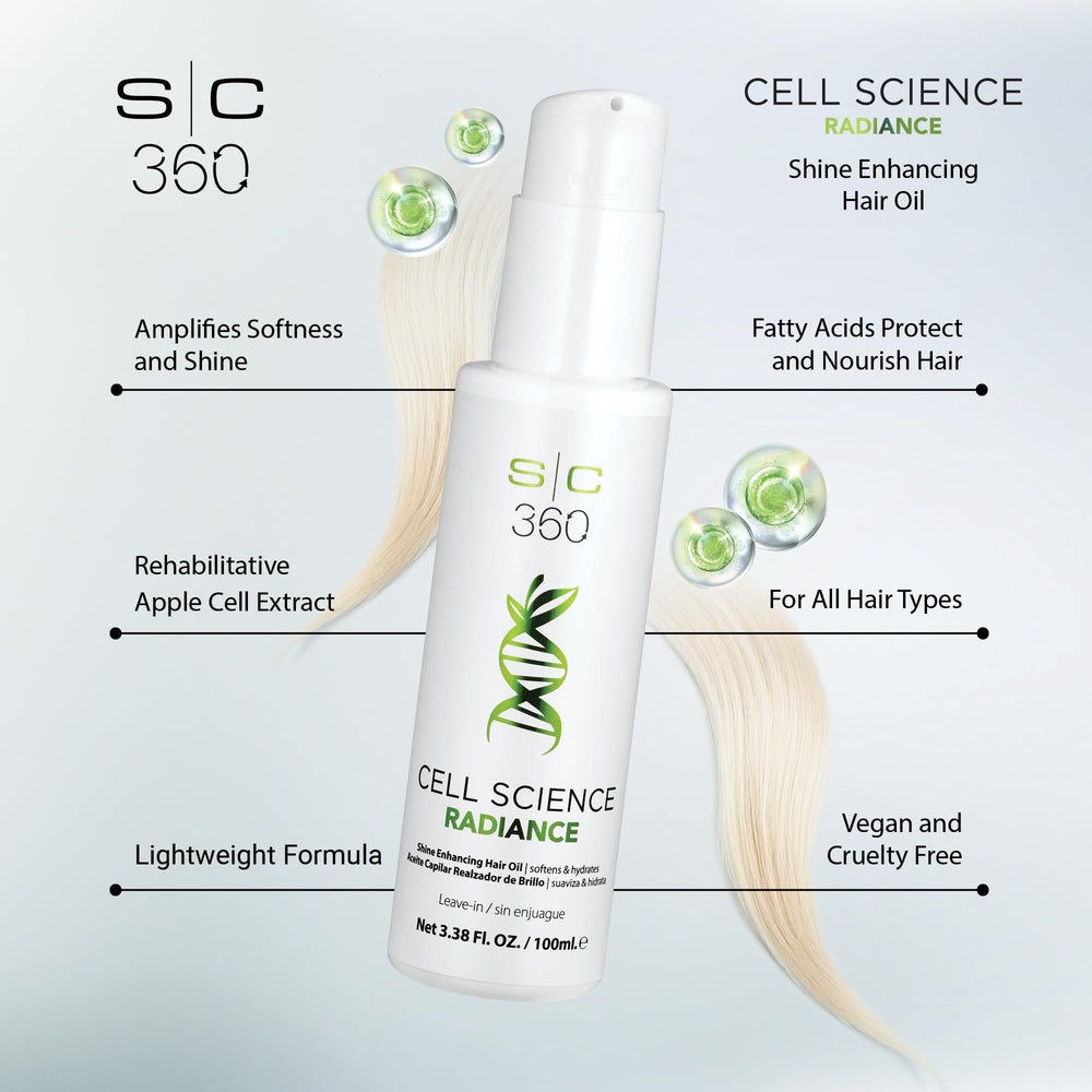 A few drops of StyleCraft SC360 oil pour for lightweight conditioning.