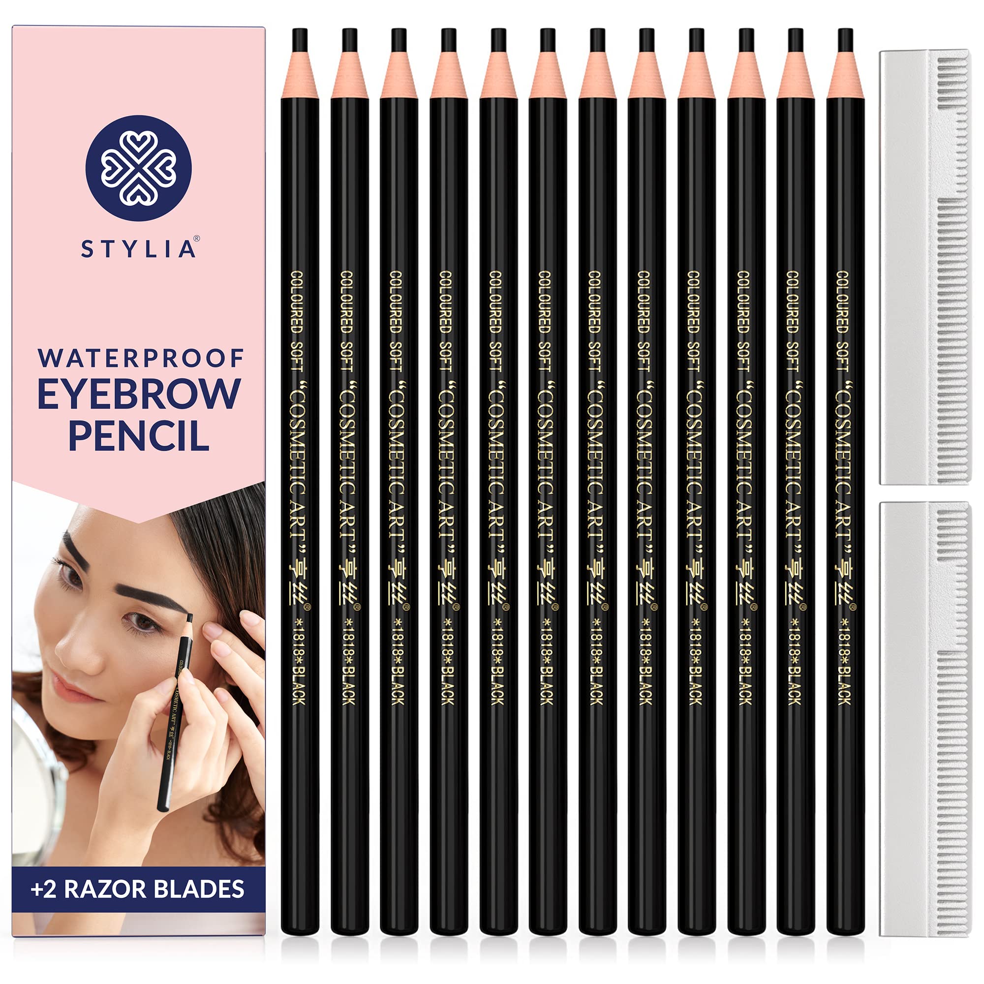 Stylia eyebrow pencil demonstrates natural hair-stroke focus for believable brows
