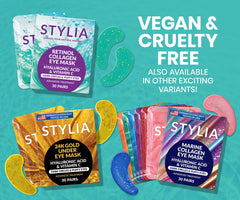 Stylia patches demonstrating easy 20-minute use for daily skincare.