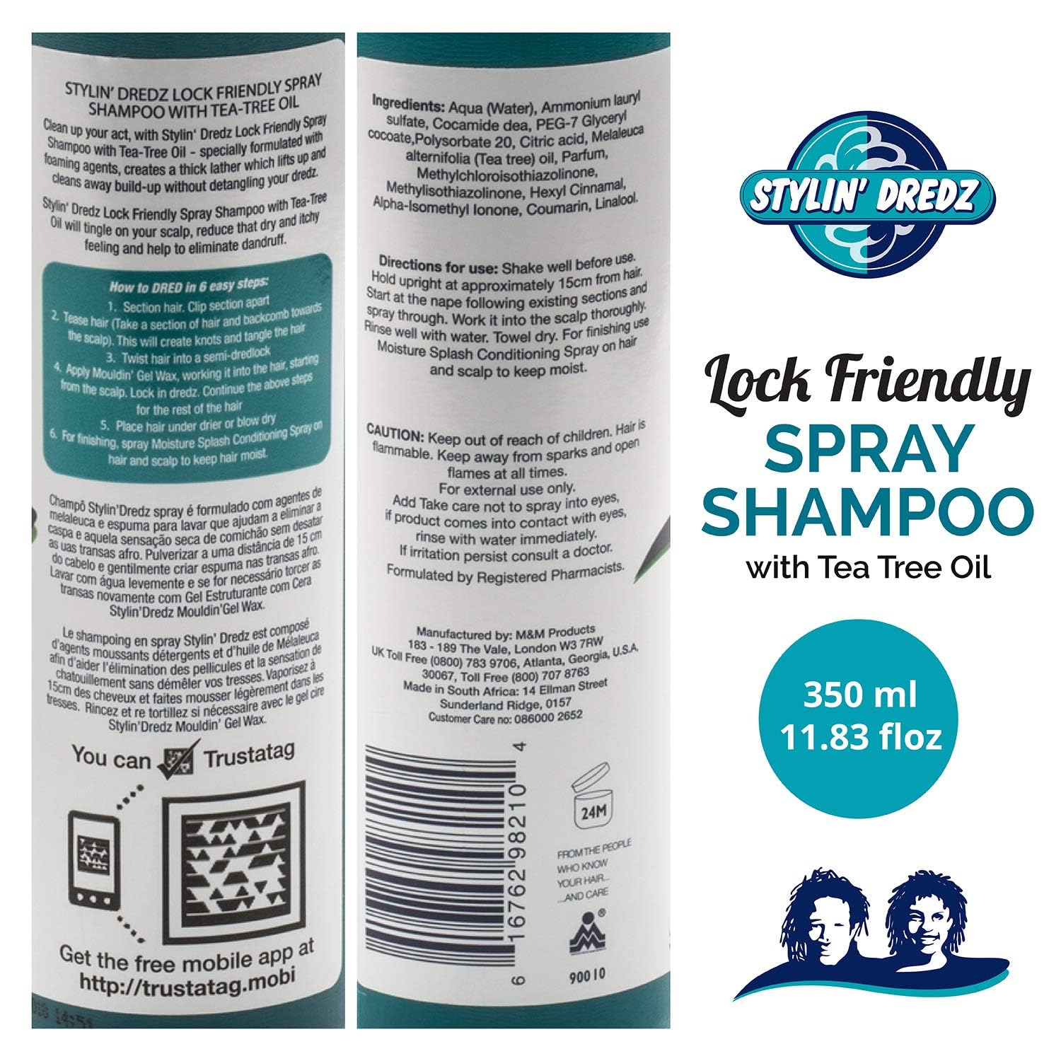 Stylin Dredz thick-lather foam delivers thorough removal of buildup