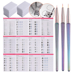 STZPRONAIL acrylic liner brush set with three lengths for precise lines