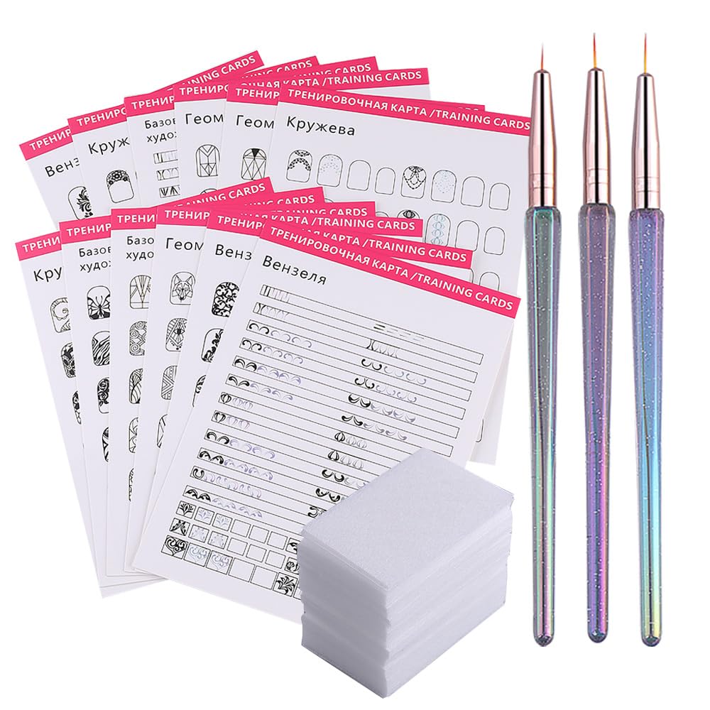 STZPRONAIL practice nail book with 12 patterns for at-home learning