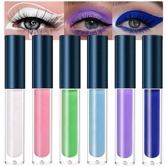 SUake six-color matte liquid eyeshadow in white for crisp daytime lids.