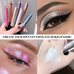 SUake pink glitter eyeshadow stick for bold daily glam looks.