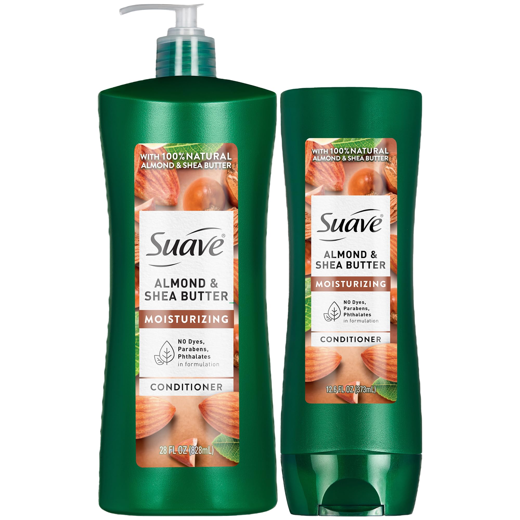 Suave Almond Shea Butter Moisturizing Conditioner 12.6 oz bottle nourishes dry hair