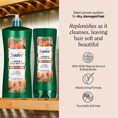 Suave Almond Shea Butter Moisturizing Conditioner 28 oz pump bottle easy to apply