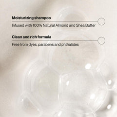 Suave Almond Shea Butter Shampoo close up highlighting long lasting fragrance