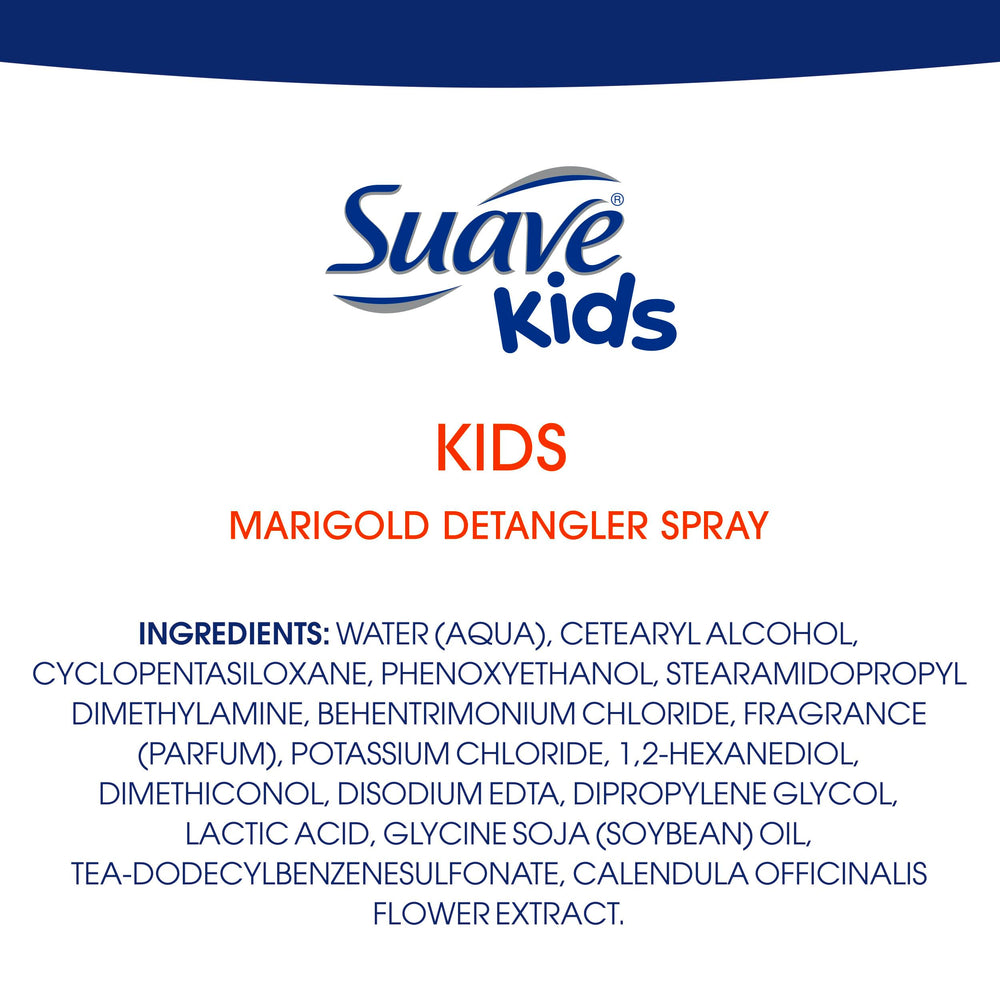 Suave logo with dermatologist-tested icon signaling kid-friendly care
