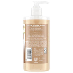 Close-up of Suave hand soap label with moisturizing formula