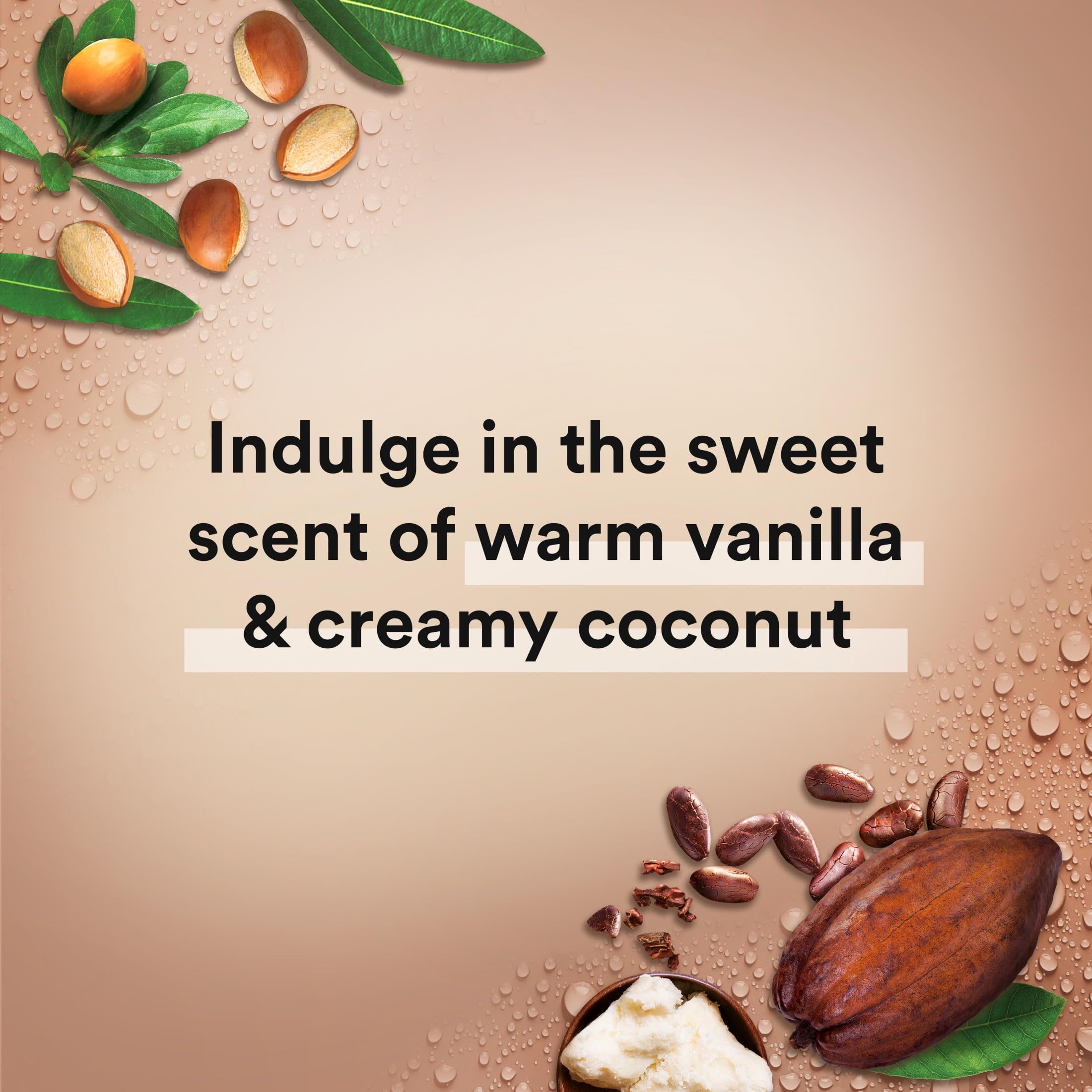 Suave hand soap 4-pack on counter with vanilla-coconut aroma