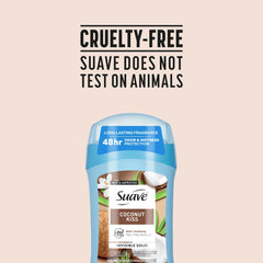 Suave Coconut Kiss 48h protection close-up.